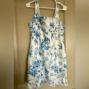 Blue & White Floral Dress